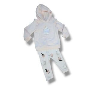 Lila & Jack Pink Tutu Ghost Hoodie and Leggings Set
